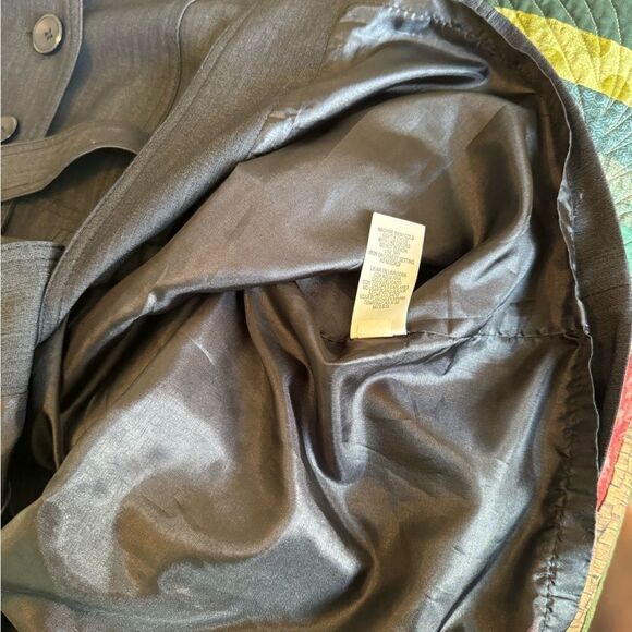 Sandra Darren Casual Blue Denim Dress Button up Structured Belted Size 12 - Picture 8 of 10